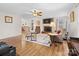 Living area with hardwood floors and fireplace at 2430 Lazy Oak Dr, Lancaster, SC 29720