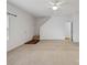 Staircase and entry door with carpet flooring at 2565 Meadow Crossing Dr, Dallas, NC 28034