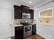 Modern kitchen with stainless steel appliances at 2565 Meadow Crossing Dr, Dallas, NC 28034