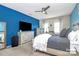 Comfortable bedroom with plush carpet, contemporary furnishings, and large windows for natural light at 4146 La Crema Dr, Charlotte, NC 28214