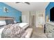 Stylish bedroom boasting a modern color palette, complemented by a Primary bathroom at 4146 La Crema Dr, Charlotte, NC 28214