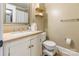 Clean bathroom with updated vanity and fixtures at 549 Spring Sw St, Concord, NC 28025