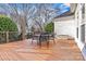 Charming back deck with seating, perfect for enjoying outdoor living and entertaining friends at 10302 Sawtimber Ct, Huntersville, NC 28078