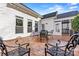 Lovely back deck, ideal for outdoor dining, featuring cast iron chairs and views of the yard at 10302 Sawtimber Ct, Huntersville, NC 28078