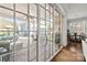 View of backyard patio through sliding glass doors at 1117 Churchill Commons Dr, Charlotte, NC 28211