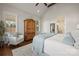 Bright bedroom with vaulted ceiling, hardwood floors and large windows at 1117 Churchill Commons Dr, Charlotte, NC 28211