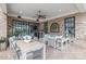 Covered patio with seating area and dining table at 1117 Churchill Commons Dr, Charlotte, NC 28211