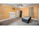 Bedroom with fireplace and ceiling fan at 302 Charlotte St, York, SC 29745