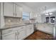 Modern kitchen features granite countertops and white cabinets at 8411 Washoe Pine Ln, Charlotte, NC 28215