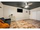 Finished basement featuring a TV, hardwood floors, comfortable seating, and neutral wall colors at 1115 Stony Point Rd, Kings Mountain, NC 28086