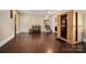 Finished basement with a sauna, hardwood floors, and staircase leading to the main floor at 1115 Stony Point Rd, Kings Mountain, NC 28086