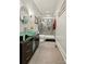 Stylish bathroom features glass shower, vessel sink and tile floor at 1115 Stony Point Rd, Kings Mountain, NC 28086