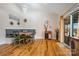 Light filled Dining Room with hardwood floors and sliding glass door to backyard at 1115 Stony Point Rd, Kings Mountain, NC 28086