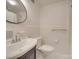 Modern bathroom with a stand-up shower, toilet, and vanity at 1300 Queens Rd # 303, Charlotte, NC 28207
