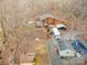 Aerial view of the house, showing the extensive property, RV parking, and outbuildings at 15215 Timberview Ln, Huntersville, NC 28078