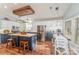 Modern kitchen with stainless steel appliances and butcher block island at 108 Elm St, New London, NC 28127