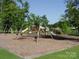 Community playground with swings and slides, surrounded by mature trees and green space in a neighborhood park at 625 Charles St, Rockwell, NC 28138