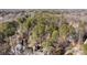 Expansive aerial shot showcases a wooded neighborhood with mature trees and winding roads at 917 Patrick Johnston Ln, Davidson, NC 28036