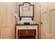 Stylish bathroom with unique vanity and black countertop at 917 Patrick Johnston Ln, Davidson, NC 28036