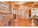 Inviting entryway with stained glass door and hardwood floors at 917 Patrick Johnston Ln, Davidson, NC 28036