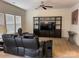 Living room with reclining chairs and entertainment center at 9514 Currier Rd, Charlotte, NC 28215