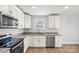 Modern kitchen with white cabinets, granite counters and stainless steel appliances at 17 N Arlington St, Salisbury, NC 28144