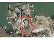 Aerial view of a house lot on a lakefront property at 5056 Bridge Way, Denver, NC 28037