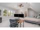 Bedroom with workspace and lake view at 5056 Bridge Way, Denver, NC 28037