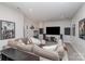 Home theater with sectional sofa and popcorn machine at 5056 Bridge Way, Denver, NC 28037