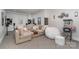 Home theater with sectional sofa and movie posters at 5056 Bridge Way, Denver, NC 28037