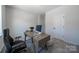 This home office boasts a contemporary desk and plush chair for a comfortable work environment at 5680 Clear Creek Ln, Charlotte, NC 28215