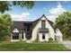 Stunning two-story modern farmhouse with black trim, white siding, and lush landscaping at Lot 7 Hamlin Rd # 7, Fort Mill, SC 29715