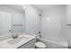 Clean bathroom with a bathtub, shower, and vanity at 25 Kesler St, Salisbury, NC 28144