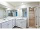 Modern bathroom with double vanity and walk-in closet at 3064 Virginia Trail Ct, Fort Mill, SC 29715