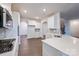 Open concept kitchen with island and hardwood floors at 3064 Virginia Trail Ct, Fort Mill, SC 29715