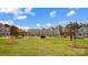 Well-manicured lawn area with pergolas and seating in front of attractive townhome community at 5544 Stafford Rd # 30, Charlotte, NC 28215