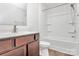 Bathroom featuring a modern sink, cabinet, and a shower-tub combination at 980 Von Buren Blvd, Rock Hill, SC 29730