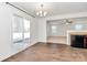 Bright dining room featuring hardwood floors, modern lighting, and sliding glass doors at 980 Von Buren Blvd, Rock Hill, SC 29730