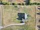 Aerial view of a home with a large yard featuring a fire pit and above ground pool at 3798 Red Doc Rd, Lancaster, SC 29720