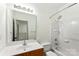 Bathroom featuring vanity, toilet, combination shower and tub at 7108 Founders Club Ct, Charlotte, NC 28269