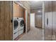 Laundry closet with washer and dryer at 10310 Stokes Ferry Rd, Gold Hill, NC 28071