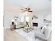 Living room with light walls, hardwood floors, and a fireplace at 11813 Fox Glen Rd, Charlotte, NC 28269