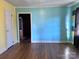 Bedroom with hardwood floors and two-toned painted walls at 325 Hunter St, Salisbury, NC 28144