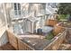 Private fenced backyard with patio and storage area at 3706 Selwyn Farms Ln # 17-3, Charlotte, NC 28209