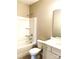 This full bathroom includes a tub-shower combo, toilet, sink, and storage at 143 Dabbling Duck Cir, Mooresville, NC 28117