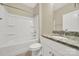 Clean bathroom, granite countertop, and a shower/tub combo at 2471 Palmdale Walk Dr # 107, Fort Mill, SC 29708