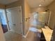 Bathroom with a shower-tub combo and tile flooring at 18731 Ramsey Cove Dr # 72, Cornelius, NC 28031