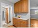 Wood cabinets and marble countertop in kitchen at 4264 C & B Farm Rd, Conover, NC 28613