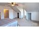 Main bedroom with multiple closets and a ceiling fan at 5846 Hanna Ct, Charlotte, NC 28212