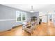 Dining area with hardwood floors and a view of the kitchen at 7006 Penndale Dr, Shelby, NC 28152